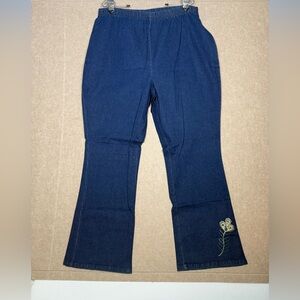 Women’s Quacker Factory Dream Jeanne’s Boot Cut  Rhinestone Bling - Stretch